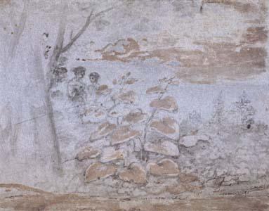 Claude Lorrain Figures behind Plants (mk17) oil painting image